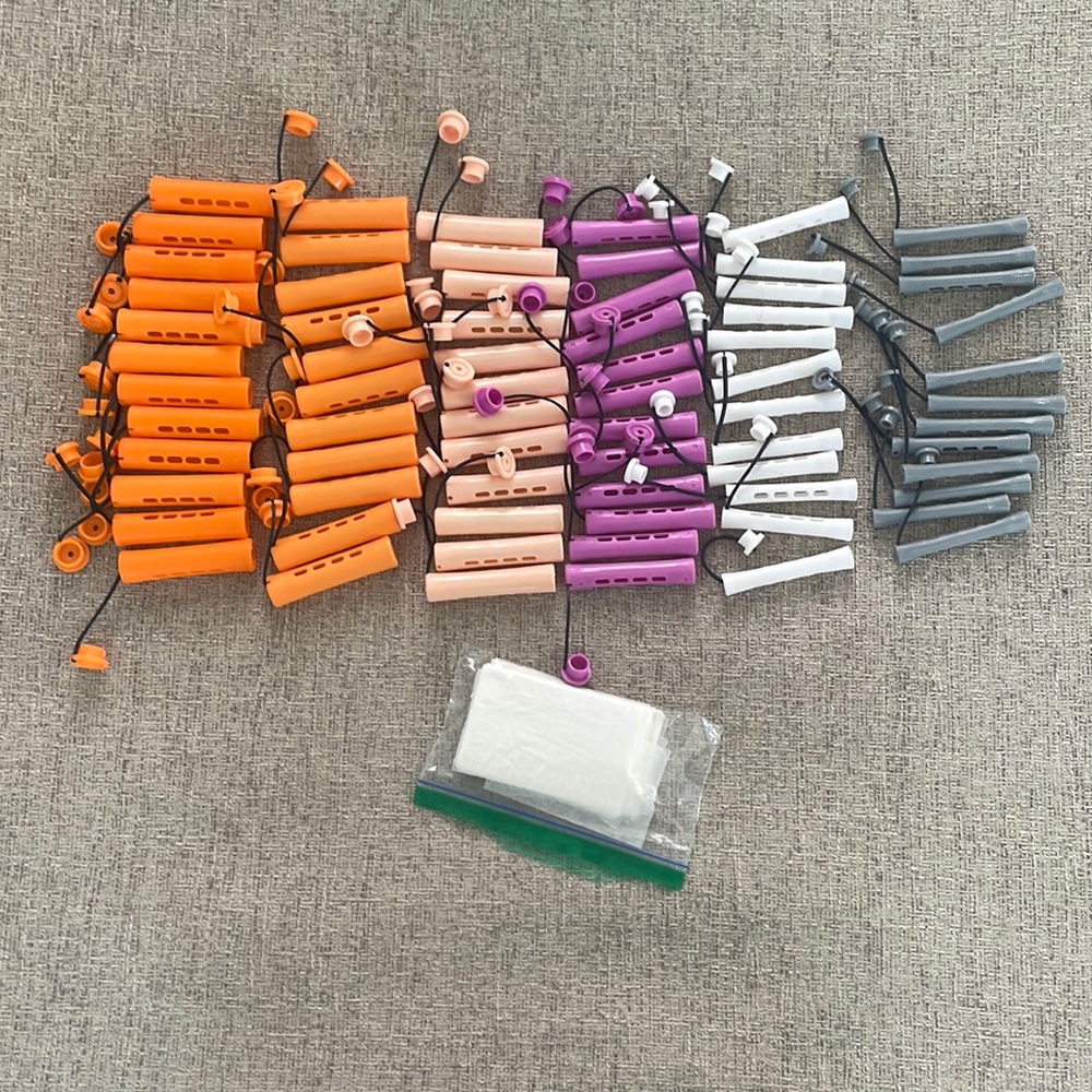 Diane, Cold Wave Perm Rods, Mix Batch, Tangerine, Sand, Orchid, White, Grey